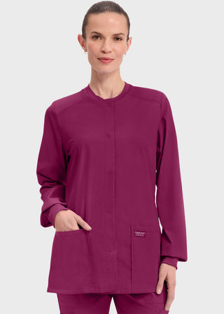 Cherokee Workwear Professionals Women's Snap Front Warm Up Jacket