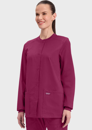 Cherokee Workwear Professionals Women's Snap Front Warm Up Jacket