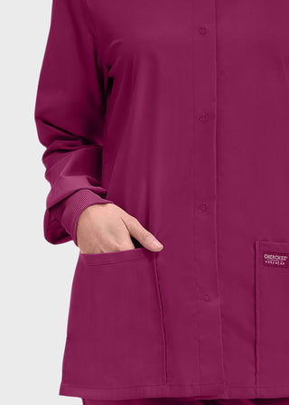 Cherokee Workwear Professionals Women's Snap Front Warm Up Jacket
