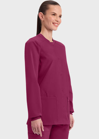 Cherokee Workwear Professionals Women's Snap Front Warm Up Jacket