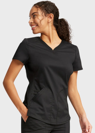 Cherokee Workwear Revolution Women's Soft Shaped V-Neck Top