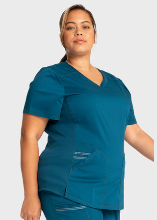 Cherokee Workwear Revolution Women's Soft Shaped V-Neck Top