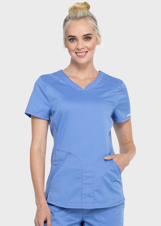 Cherokee Workwear Revolution Women's Soft Shaped V-Neck Top