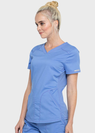 Cherokee Workwear Revolution Women's Soft Shaped V-Neck Top