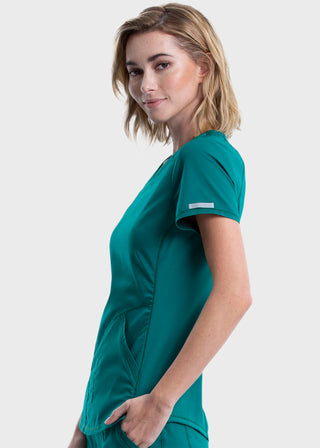 Cherokee Workwear Revolution Women's Soft Shaped V-Neck Top