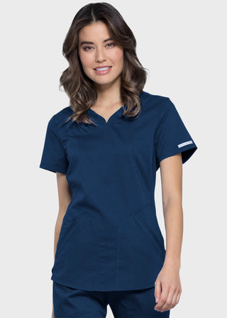 Cherokee Workwear Revolution Women's Soft Shaped V-Neck Top