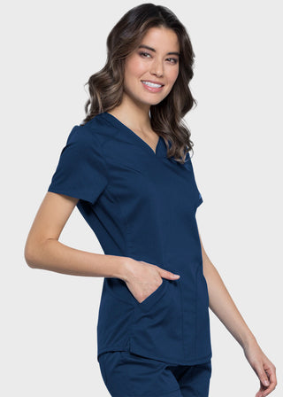 Cherokee Workwear Revolution Women's Soft Shaped V-Neck Top