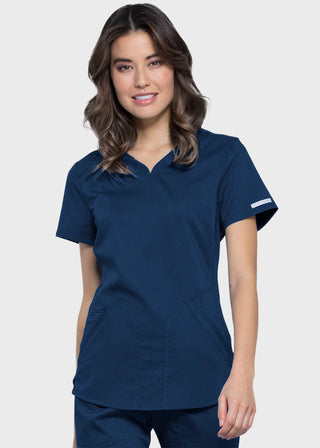 Cherokee Workwear Revolution Women's Soft Shaped V-Neck Top