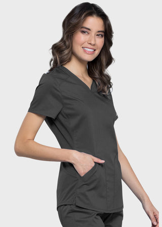 Cherokee Workwear Revolution Women's Soft Shaped V-Neck Top