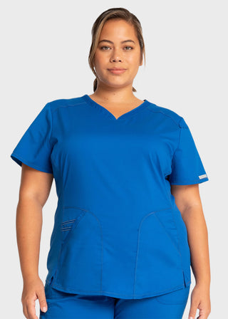 Cherokee Workwear Revolution Women's Soft Shaped V-Neck Top