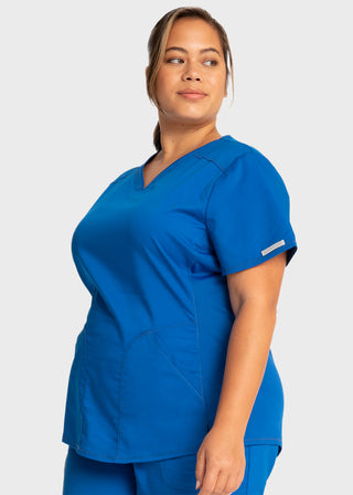 Cherokee Workwear Revolution Women's Soft Shaped V-Neck Top