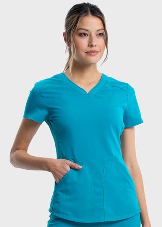 Cherokee Workwear Revolution Women's Soft Shaped V-Neck Top