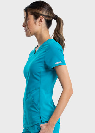 Cherokee Workwear Revolution Women's Soft Shaped V-Neck Top