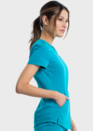 Cherokee Workwear Revolution Women's Soft Shaped V-Neck Top