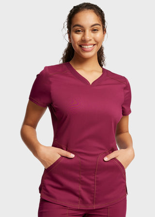 Cherokee Workwear Revolution Women's Soft Shaped V-Neck Top