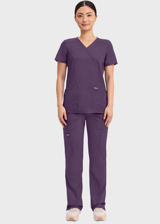 Cherokee Workwear Revolution Womens Mock Wrap Top