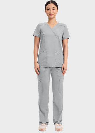 Cherokee Workwear Revolution Womens Mock Wrap Top