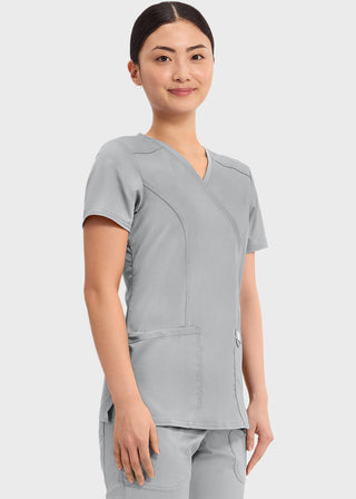 Cherokee Workwear Revolution Womens Mock Wrap Top