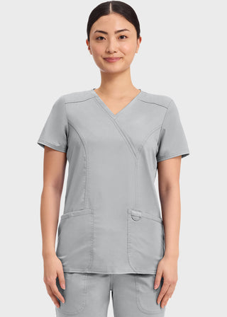Cherokee Workwear Revolution Womens Mock Wrap Top