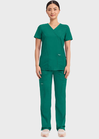 Cherokee Workwear Revolution Womens Mock Wrap Top