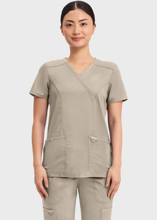 Cherokee Workwear Revolution Womens Mock Wrap Top