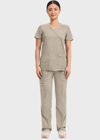 Cherokee Workwear Revolution Womens Mock Wrap Top