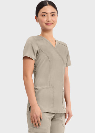 Cherokee Workwear Revolution Womens Mock Wrap Top