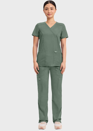 Cherokee Workwear Revolution Womens Mock Wrap Top