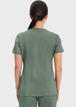 Cherokee Workwear Revolution Womens Mock Wrap Top