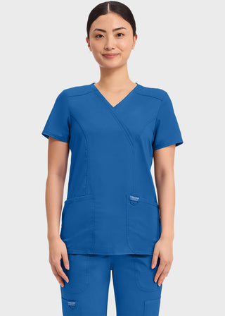 Cherokee Workwear Revolution Womens Mock Wrap Top