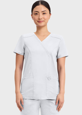 Cherokee Workwear Revolution Womens Mock Wrap Top