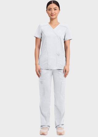 Cherokee Workwear Revolution Womens Mock Wrap Top