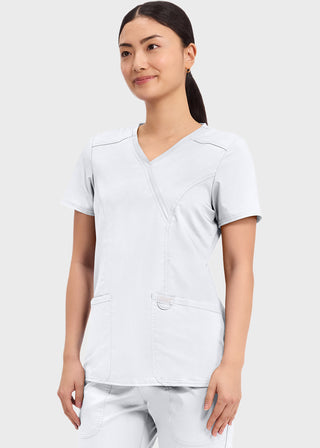 Cherokee Workwear Revolution Womens Mock Wrap Top
