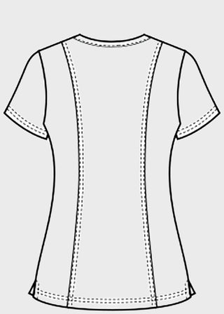 Cherokee Workwear Revolution Women's Snap Front V-Neck Top