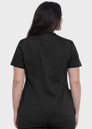 Cherokee Workwear Revolution Women's Snap Front V-Neck Top