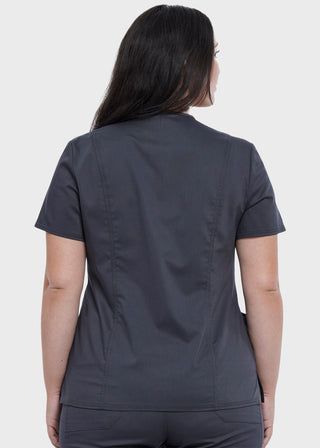 Cherokee Workwear Revolution Women's Snap Front V-Neck Top