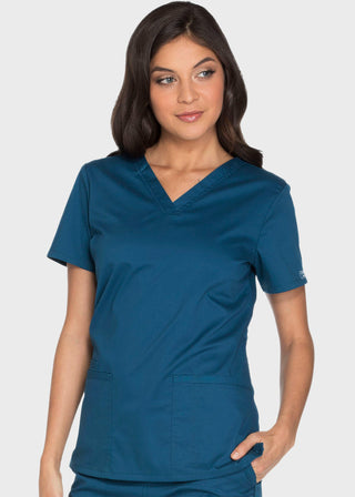 Cherokee Workwear Core Stretch Women's V-neck Basic Scrub Top