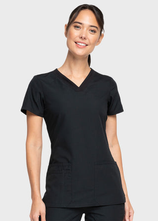 Cherokee Workwear Women's Contemporary Fit V-neck Top