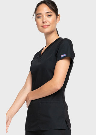 Cherokee Workwear Women's Contemporary Fit V-neck Top