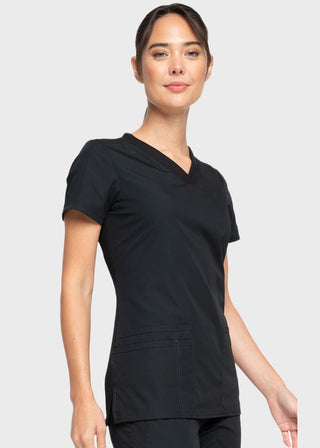 Cherokee Workwear Women's Contemporary Fit V-neck Top