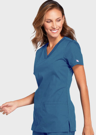 Cherokee Workwear Women's Contemporary Fit V-neck Top