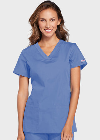 Cherokee Workwear Women's Contemporary Fit V-neck Top