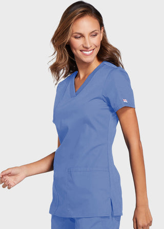 Cherokee Workwear Women's Contemporary Fit V-neck Top