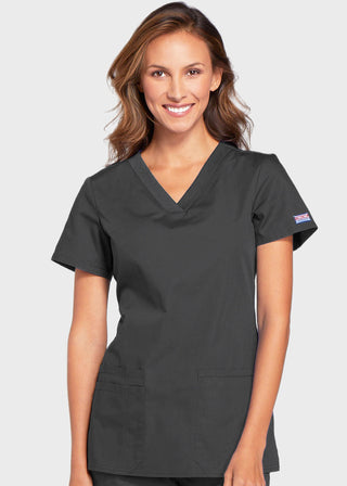 Cherokee Workwear Women's Contemporary Fit V-neck Top
