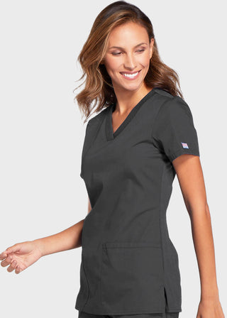 Cherokee Workwear Women's Contemporary Fit V-neck Top