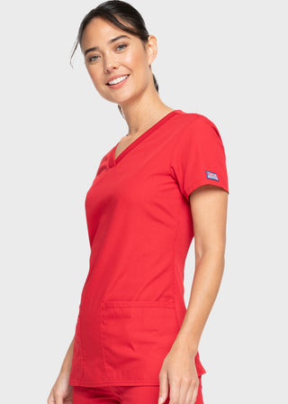 Cherokee Workwear Women's Contemporary Fit V-neck Top