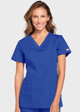 Cherokee Workwear Women's Contemporary Fit V-neck Top