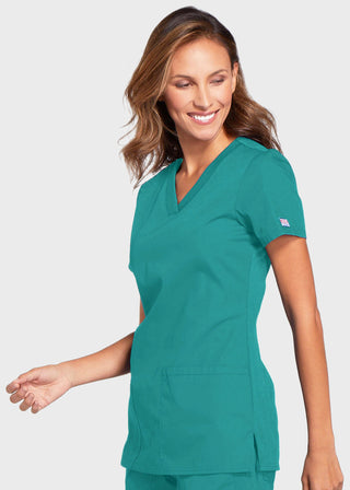 Cherokee Workwear Women's Contemporary Fit V-neck Top