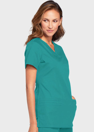 Cherokee Workwear Women's Contemporary Fit V-neck Top