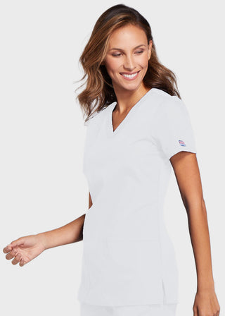 Cherokee Workwear Women's Contemporary Fit V-neck Top